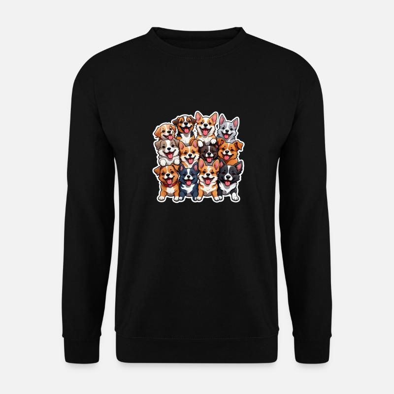 Collage de chiens heureux - Sweat-shirt Unisexe - noir
