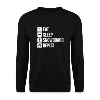 snowboard - Unisex Sweatshirt - black - Front - Alina (178cm) & Michal (187cm)