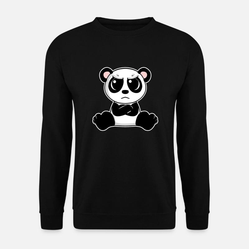 Cute panda is annoyed - Unisex Sweatshirt - black