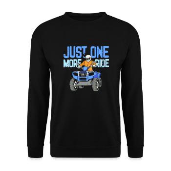 Just One More Ride ATV Design für Quad-Fahrer - Unisex Pullover - Schwarz - Vorne - Alina (178cm) & Michal (187cm)