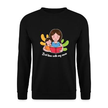 Mother's Day Best Time Design - Unisex Sweatshirt - black - Front - Alina (178cm) & Michal (187cm)