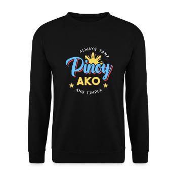 Blague de Pinoy Ako pour les Américains d’origine philippine - Sweat-shirt Unisexe - noir - Devant - Alina (178cm) & Michal (187cm)