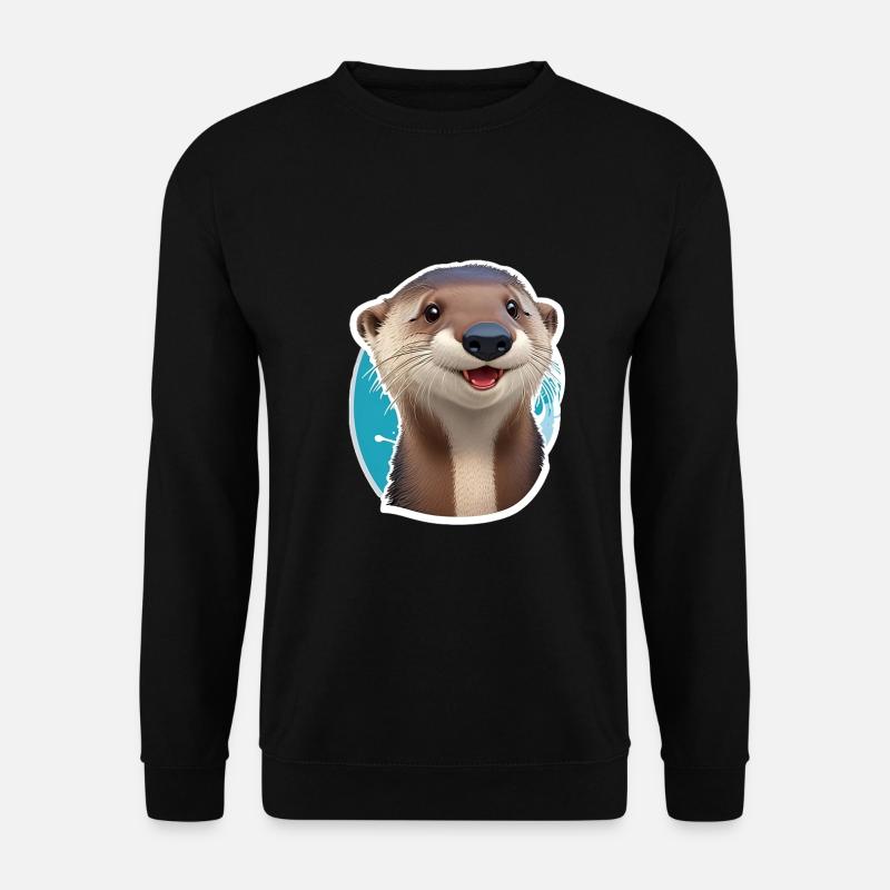 Otter süß - Unisex Pullover - Schwarz