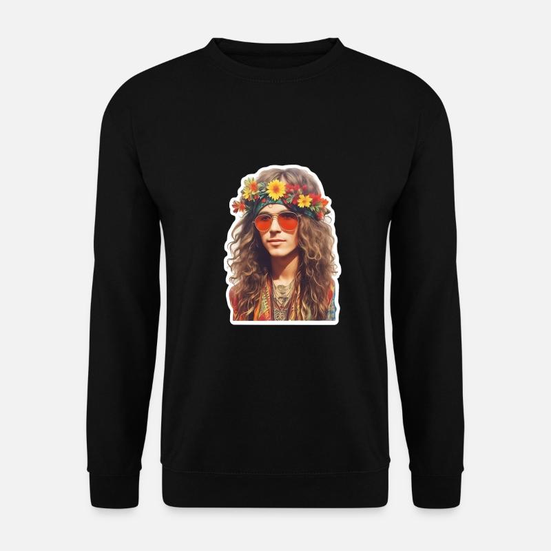 Hippie - Unisex Pullover - Schwarz