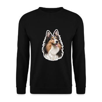 Collie - Unisex Pullover - Schwarz - Vorne - Alina (178cm) & Michal (187cm)
