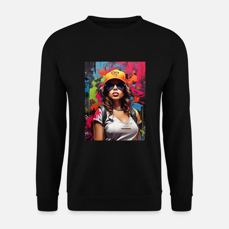 Graffiti-Stil - Unisex Pullover - Schwarz