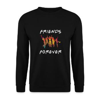Friends Forever - Unisex Sweatshirt - black - Front - Alina (178cm) & Michal (187cm)