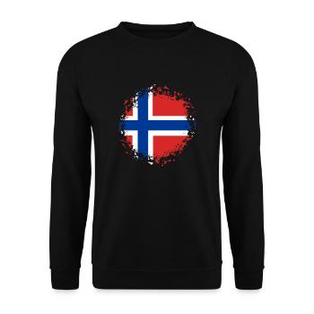 Norway Flag Scandinavia Norwegian Flag - Unisex Sweatshirt - black - Front - Alina (178cm) & Michal (187cm)