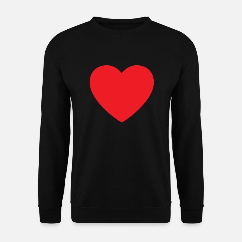 Großes Herz - Unisex Pullover - Schwarz