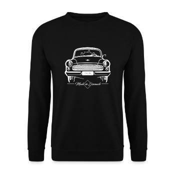 Wartburg 311 - Ostkult - GDR - Unisex Sweatshirt - black - Front - Alina (178cm) & Michal (187cm)