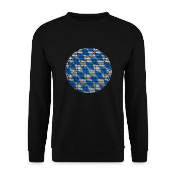 Bavaria Flag Used Look Bavarian Flag Vintage - Unisex Sweatshirt - black - Front - Alina (178cm) & Michal (187cm)