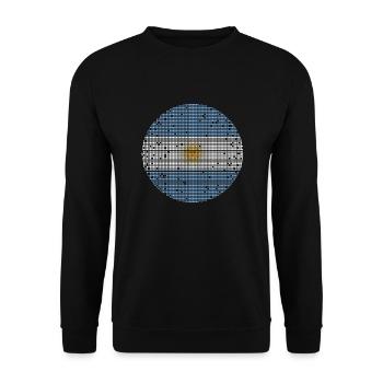 Argentina Flag South America Argentine Flag - Unisex Sweatshirt - black - Front - Alina (178cm) & Michal (187cm)