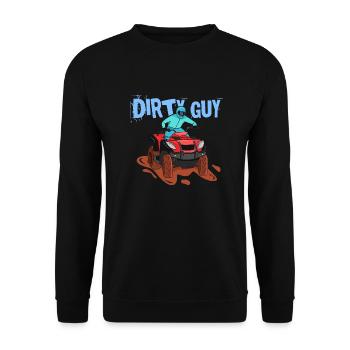 Dirty Guy ATV Design für männliche Quad-Fahrer - Unisex Pullover - Schwarz - Vorne - Alina (178cm) & Michal (187cm)