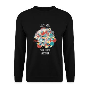 Parapente Gleitschirm Paragleiter Parapente - Sweat-shirt Unisexe - noir - Devant - Alina (178cm) & Michal (187cm)