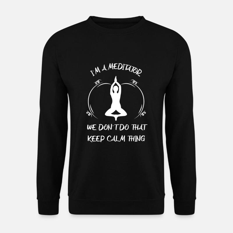Meditaion - Unisex Pullover - Schwarz