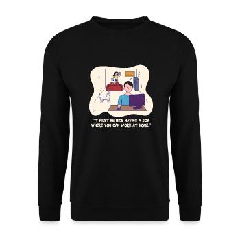 Réalité du travail Design pour les fiers Pinoys - Sweat-shirt Unisexe - noir - Devant - Alina (178cm) & Michal (187cm)