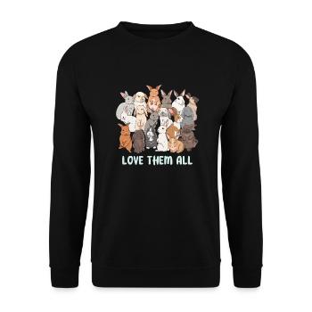 Conception de famille de lapin mignon pour les propriétaires de lapins - Sweat-shirt Unisexe - noir - Devant - Alina (178cm) & Michal (187cm)