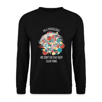 Paragliding Gleitschirm Paragleiter Paraglider - Unisex Pullover - Schwarz - Vorne - Alina (178cm) & Michal (187cm)