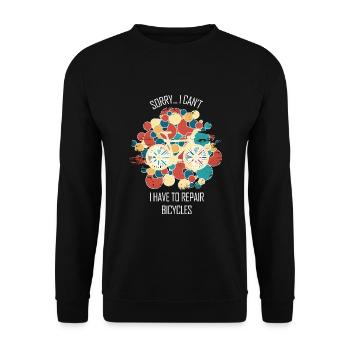 Bicycle Repair Bicycle Mechanic Bicycle Mechanic - Unisex Sweatshirt - black - Front - Alina (178cm) & Michal (187cm)