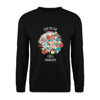 Paragliding Gleitschirm Paragleiter Paraglider - Unisex Pullover - Schwarz - Vorne - Alina (178cm) & Michal (187cm)