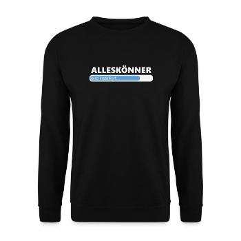 Installiere Alleskönner (1220) - Unisex Pullover - Schwarz - Vorne - Alina (178cm) & Michal (187cm)