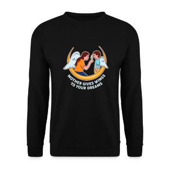 Conception de rêves de fête des mères - Sweat-shirt Unisexe - noir - Devant - Alina (178cm) & Michal (187cm)