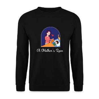 Design d’amour pour la fête des mères - Sweat-shirt Unisexe - noir - Devant - Alina (178cm) & Michal (187cm)