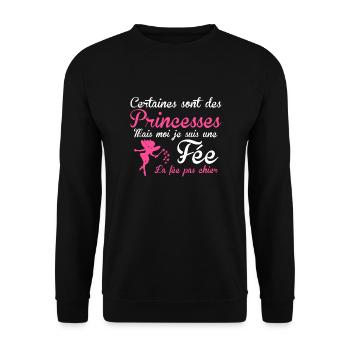 la fée pas chier - Unisex Sweatshirt - black - Front - Alina (178cm) & Michal (187cm)