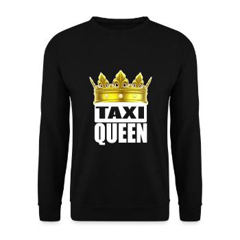 Taxi Queen - Taxi Queen - Sweat-shirt Unisexe - noir - Devant - Alina (178cm) & Michal (187cm)