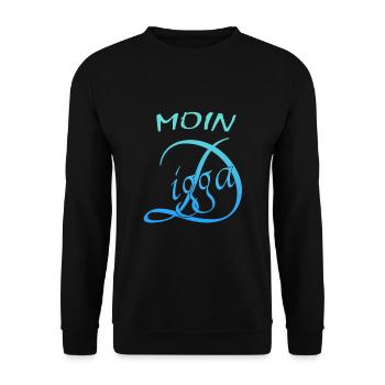 Moin Digga - Unisex Pullover - Schwarz - Vorne - Alina (178cm) & Michal (187cm)