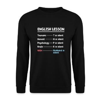 Fête des pères Conception de mari - Sweat-shirt Unisexe - noir - Devant - Alina (178cm) & Michal (187cm)