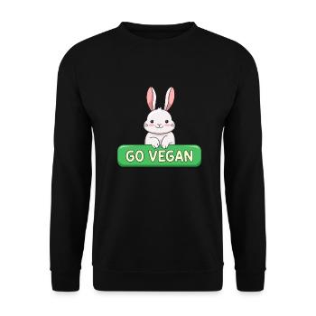 Conception de lapin pour les fiers végétaliens - Sweat-shirt Unisexe - noir - Devant - Alina (178cm) & Michal (187cm)