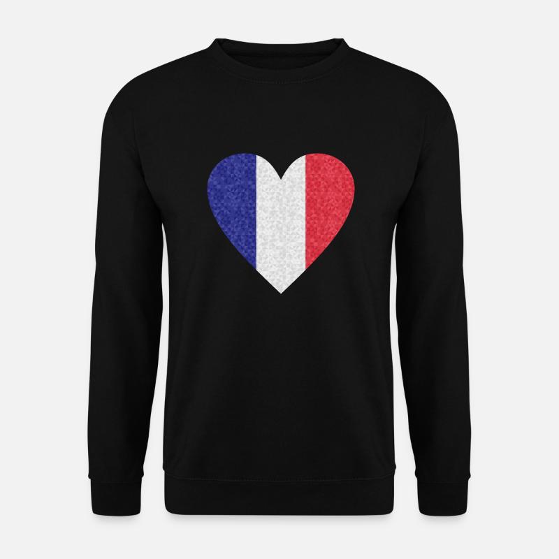 Drapeau de la France drapeau tricolore drapeau français - Sweat-shirt Unisexe - noir
