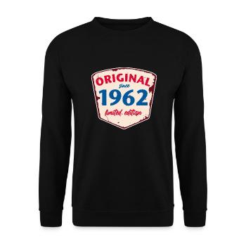 Plaque en étain 1962 - édition lirisée - Vintage - Sweat-shirt Unisexe - noir - Devant - Alina (178cm) & Michal (187cm)