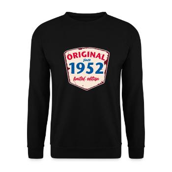 1952 Blechschild - limeted edition - Vintage - Unisex Pullover - Schwarz - Vorne - Alina (178cm) & Michal (187cm)