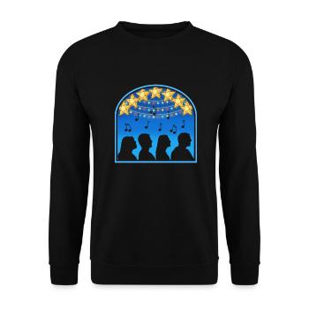 Pinoy Christmas Design für stolze Filipinos - Unisex Pullover - Schwarz - Vorne - Alina (178cm) & Michal (187cm)