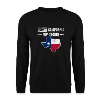 Protect my Texas Kartendesign für stolze Texaner - Unisex Pullover - Schwarz - Vorne - Alina (178cm) & Michal (187cm)