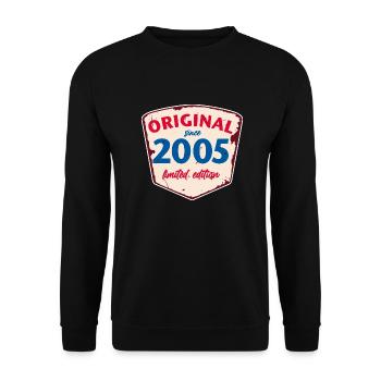 2005 Blechschild - limeted edition - Vintage - Unisex Pullover - Schwarz - Vorne - Alina (178cm) & Michal (187cm)