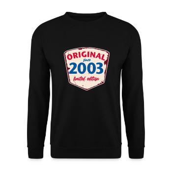 2003 Blechschild- limeted edition - Vintage - Unisex Pullover - Schwarz - Vorne - Alina (178cm) & Michal (187cm)