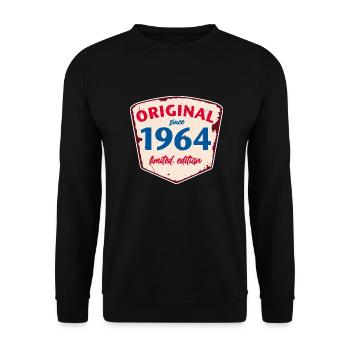 1964 Blechschild - limeted edition - Vintage - Unisex Pullover - Schwarz - Vorne - Alina (178cm) & Michal (187cm)