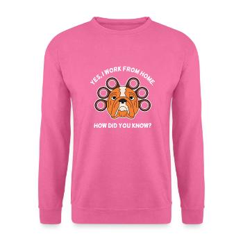 Arbeit von zu Hause aus Relax Design für stolze - Unisex Pullover - Pink - Vorne