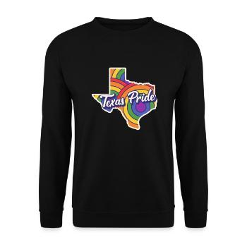 Carte arc-en-ciel Texas Design pour les Texans LGBT + - Sweat-shirt Unisexe - noir - Devant - Alina (178cm) & Michal (187cm)