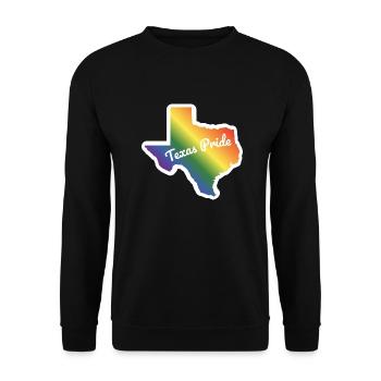 Carte arc-en-ciel par Texas Design for Proud LGBT+ - Sweat-shirt Unisexe - noir - Devant - Alina (178cm) & Michal (187cm)