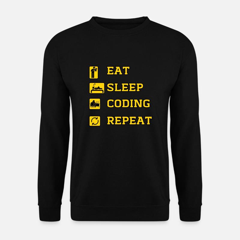 Eat Coding Repeat - Unisex Sweatshirt - black