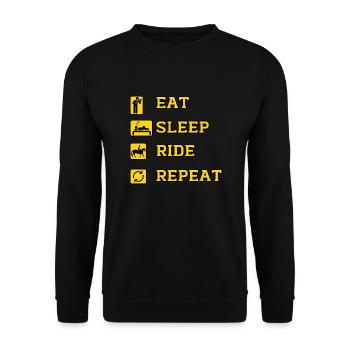 Eat Sleep Ride Repeat - Sweat-shirt Unisexe - noir - Devant - Alina (178cm) & Michal (187cm)