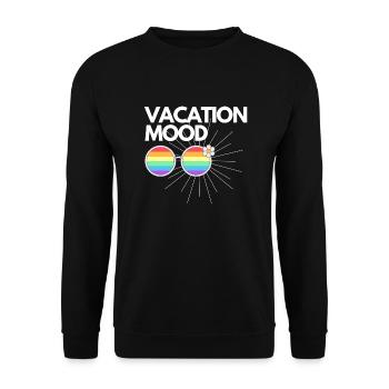 Vacation mood on summer travel Geschenkidee - Unisex Pullover - Schwarz - Vorne - Alina (178cm) & Michal (187cm)