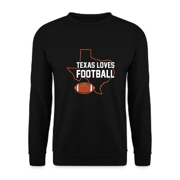 Conception de carte de football du Texas pour les fans fiers - Sweat-shirt Unisexe - noir - Devant - Alina (178cm) & Michal (187cm)
