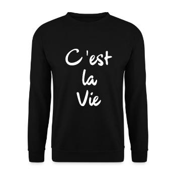 C'est la vie - Sweat-shirt Unisexe - noir - Devant - Alina (178cm) & Michal (187cm)