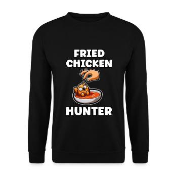 Fried Chicken Chicken Wings Chicken Gift - Unisex Sweatshirt - black - Front - Alina (178cm) & Michal (187cm)