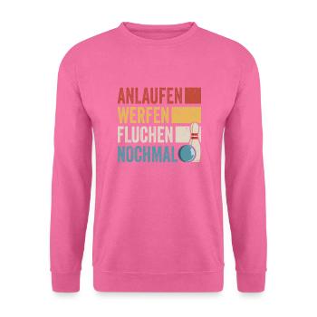 Kegeln Kegler Kegel Kegelbahn Kegeltour - Unisex Pullover - Pink - Vorne